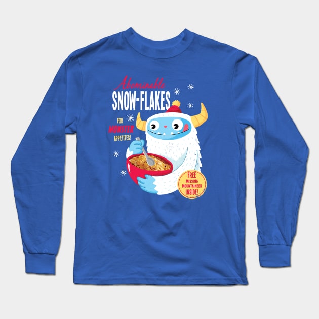 Abominable Snowflakes Long Sleeve T-Shirt by DinoMike